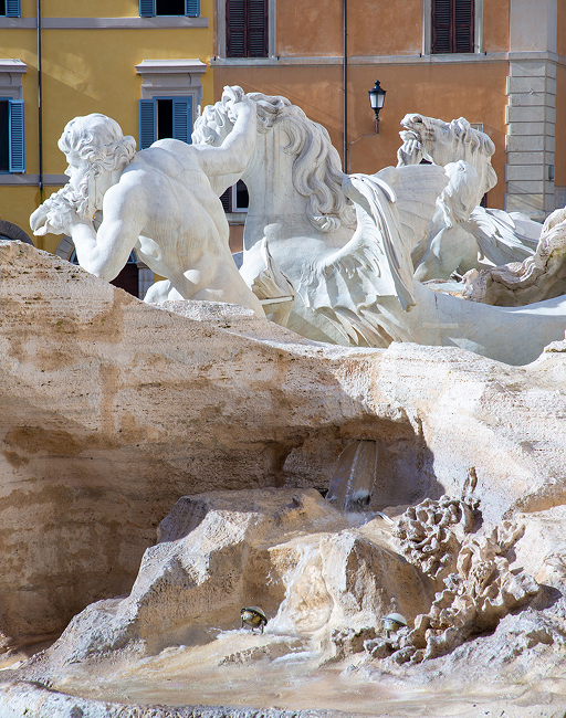 Un dettaglio della Fontana di Trevi