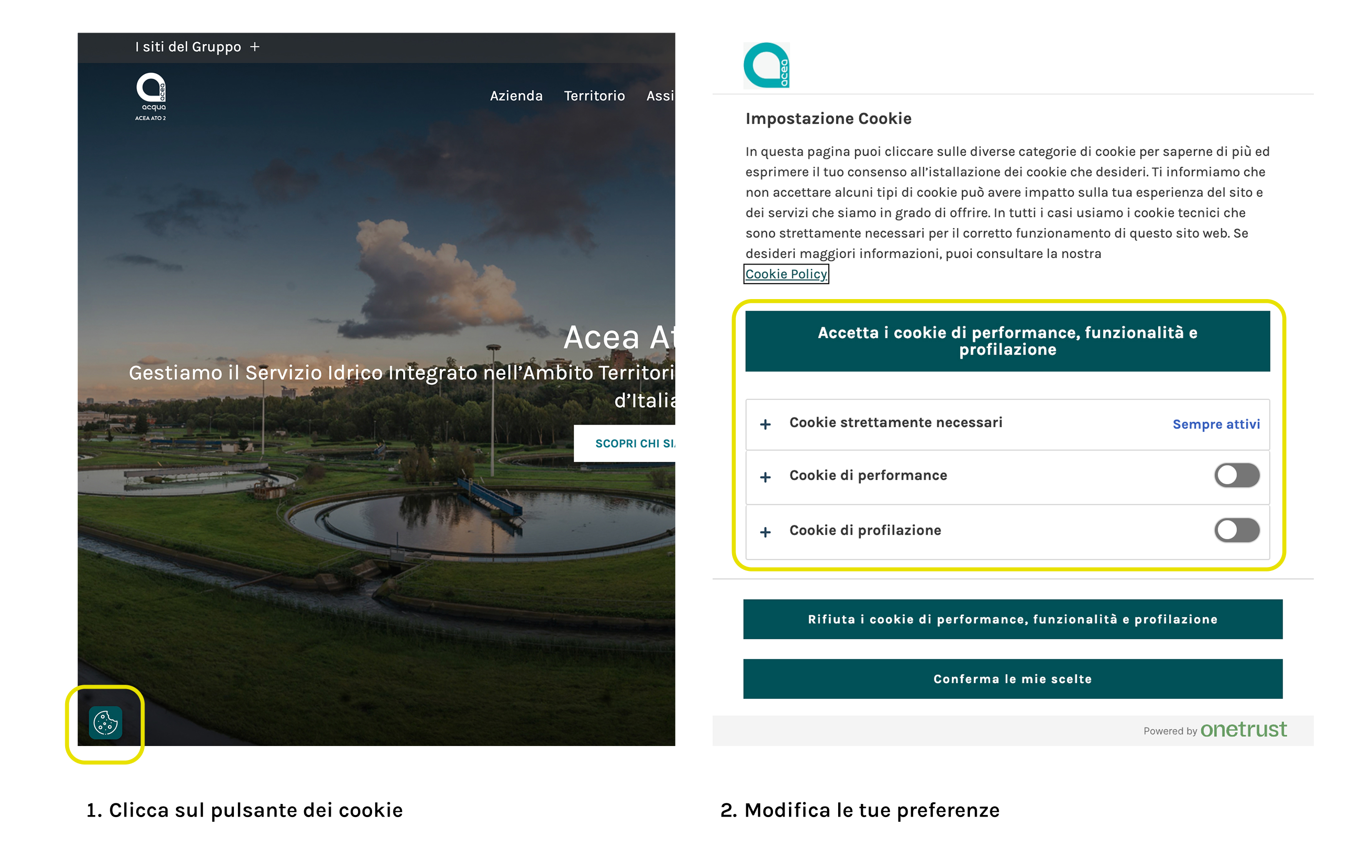 Tutorial cookie panel